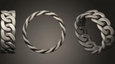 Jewelry rings Cuban Plain Size10 3d model